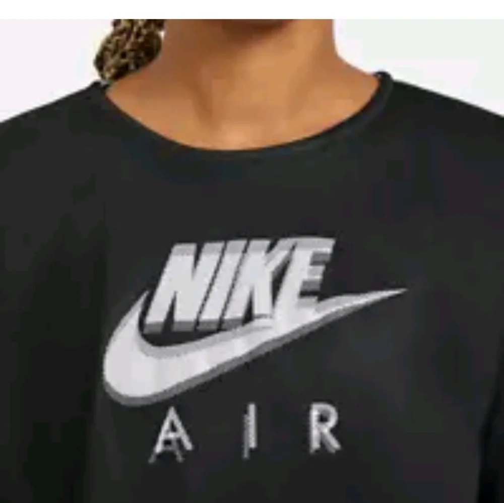 NWT Nike Air Women's Sportswear workout Mesh Crop Top Black White Size 2X - Picture 3 of 9